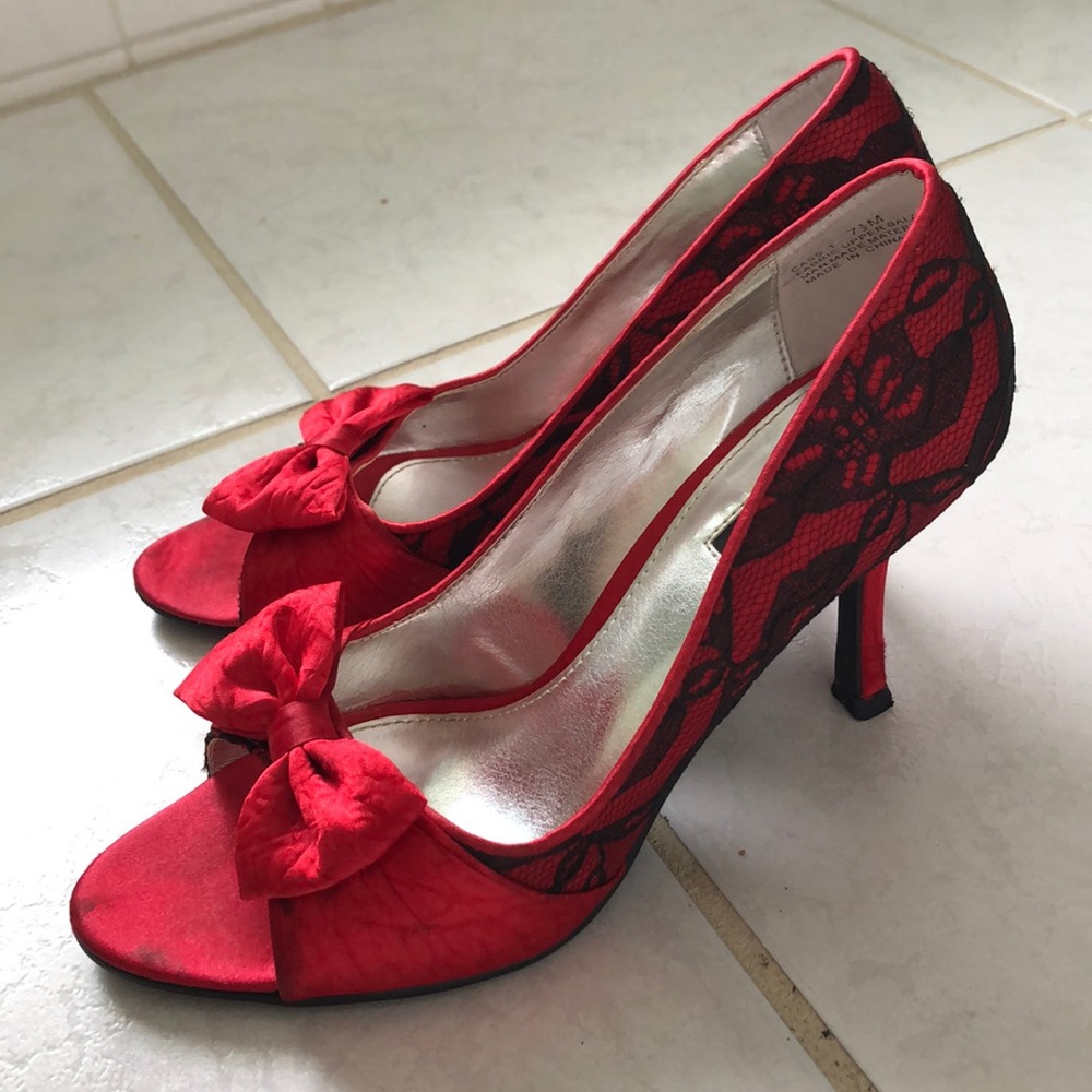 Rampage red and black heels